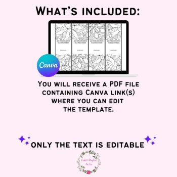 Editable Text Custom Quote Template Bookmarks to Color Personalized DIY Gift, image 2