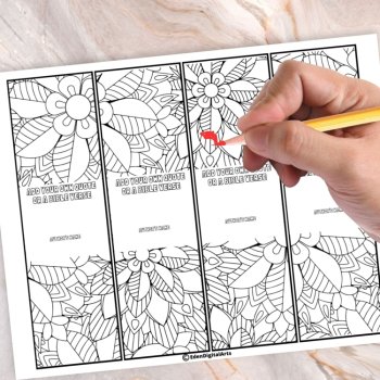Editable Text Custom Quote Template Bookmarks to Color Personalized DIY Gift, image 4