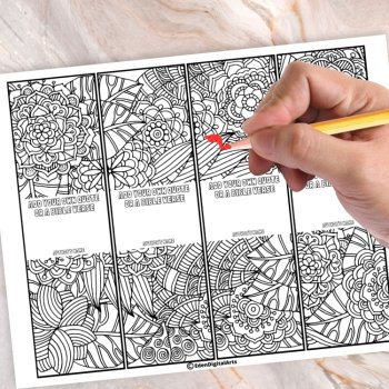 Editable Text Custom Quote Template Bookmarks to Color Bookmarkers DIY Gift, image 3
