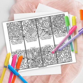 Editable Text Custom Quote Template Bookmarks to Color Bookmarkers DIY Gift, image 4