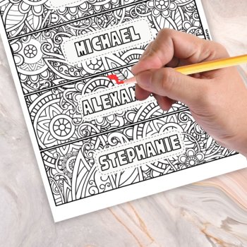 Editable Name Template Bookmarks to Color Book Markers DIY Students Gift Reward, image 3