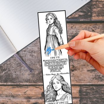 Coloring Bookmarks Les Miserables Quotes by Victor Hugo Activity Book Markers, image 3