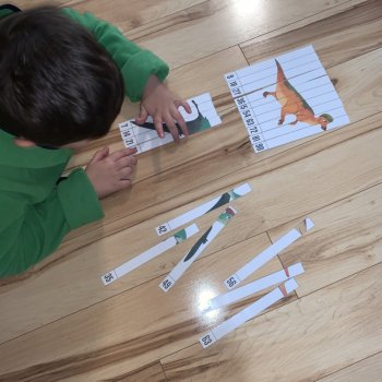 Dinosaurs Dino Fun Simple Puzzles Skip Counting Multiplication Games Crafts, image 3