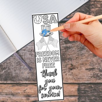 Veterans Appreciation Bundle Thank You Cards and Bookmarks to Color Low Prep, image 4