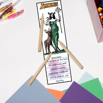 Greek Mythology Activity Coloring Bookmarks Fun Keepsake Craft Project Writing, image 4