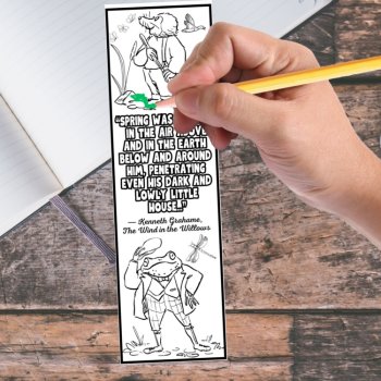 Wind in the Willows Quotes Coloring Bookmarks Book Markers Fun Activity DIY Gift, image 2