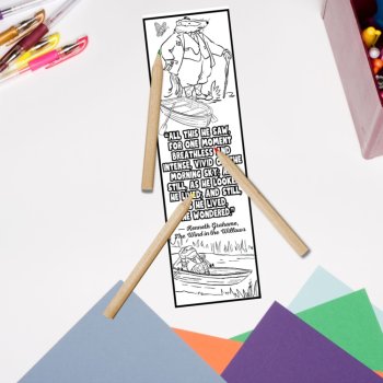 Wind in the Willows Quotes Coloring Bookmarks Book Markers Fun Activity DIY Gift, image 3