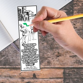 Bookmarks to Color Cask of Amontillado Quotes by Edgar Allan Poe Calm Activity, image 2