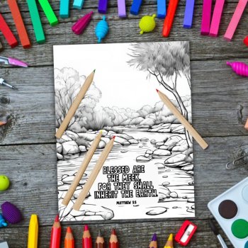 Sermon on the Mount Beatitudes Coloring Pages Matthew 5 Bible Verses Scripture, image 2