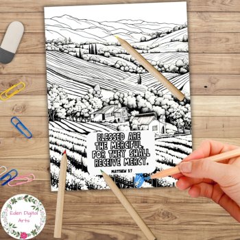 Sermon on the Mount Beatitudes Coloring Pages Matthew 5 Bible Verses Scripture, image 3