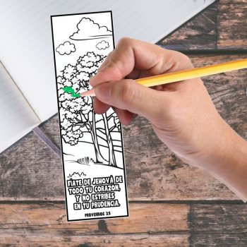 Spanish Proverbs Bible Verses Coloring Bookmarks Wisdom Scripture Craft Gift, image 2