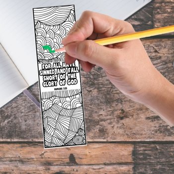 Romans Bible Verse Coloring Bookmarks Salvation Scripture Keepsake Craft Gift, image 2