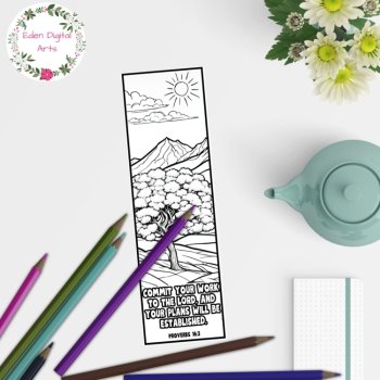 Proverbs Bible Verses Coloring Bookmarks Wisdom Scripture Keepsake Craft Gift, image 3