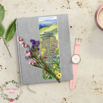 Lord Bless You Keep You Watercolor Nature Blessing Bible Verse Bookmarks Gifts, image 3
