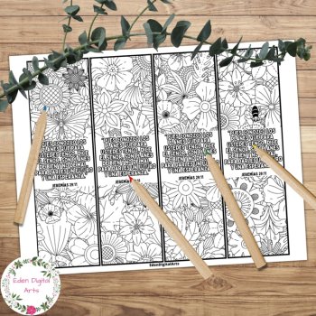 Spanish Jeremiah 29 11 Bible Verses Coloring Bookmarks Keepsake Craft DIY Gifts, image 2
