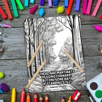 Mindful Coloring Pages Posters Woodland Nature Decor Motivational Quotes, image 3