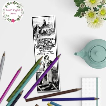 A Tale of Two Cities Charles Dickens Quotes Coloring Bookmarks Teen Craft Gifts, image 4