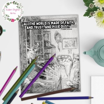 Peter Pan & Wendy in Neverland Barrie Quotes Book Illustrations Coloring Posters, image 4
