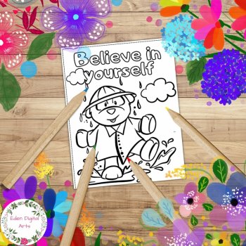 Acts of Kindness Coloring Mini Cards DIY Craft Cute Animals Kind Positive Quotes, image 2