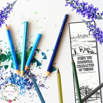 Camille Pissarro Artist Quotes Coloring Bookmarks Art History Keepsake Sub Craft, image 3