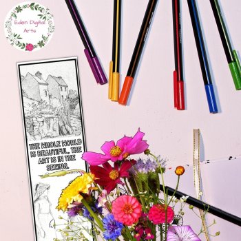 Camille Pissarro Artist Quotes Coloring Bookmarks Art History Keepsake Sub Craft, image 4