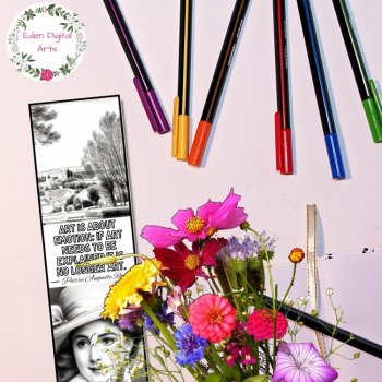 Pierre Auguste Renoir Artist Quotes Coloring Bookmarks Art History Craft Gift, image 3