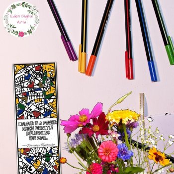 Wassily Kandinsky Quotes Coloring Bookmarks Early Finisher Keepsake Sub Craft, image 2