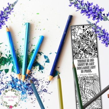 Wassily Kandinsky Quotes Coloring Bookmarks Early Finisher Keepsake Sub Craft, image 4