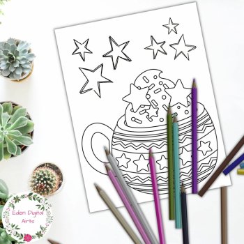 Decorate Your Cozy Hot Cocoa Mugs Coloring Pages Winter Posters Calm Craft, image 2