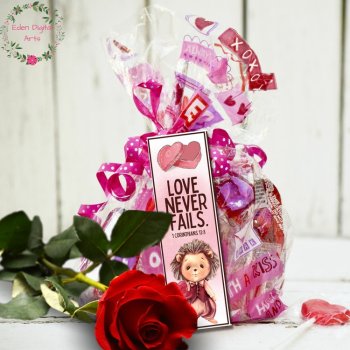 Love Bible Verse Bookmarks Scripture Valentines Cards Cute Watercolor Animals, image 4