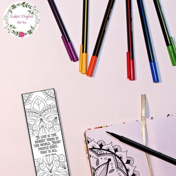 Oscar Wilde Quotes Mandala Coloring Bookmarks Relaxing Early Finisher Calm Craft, image 4