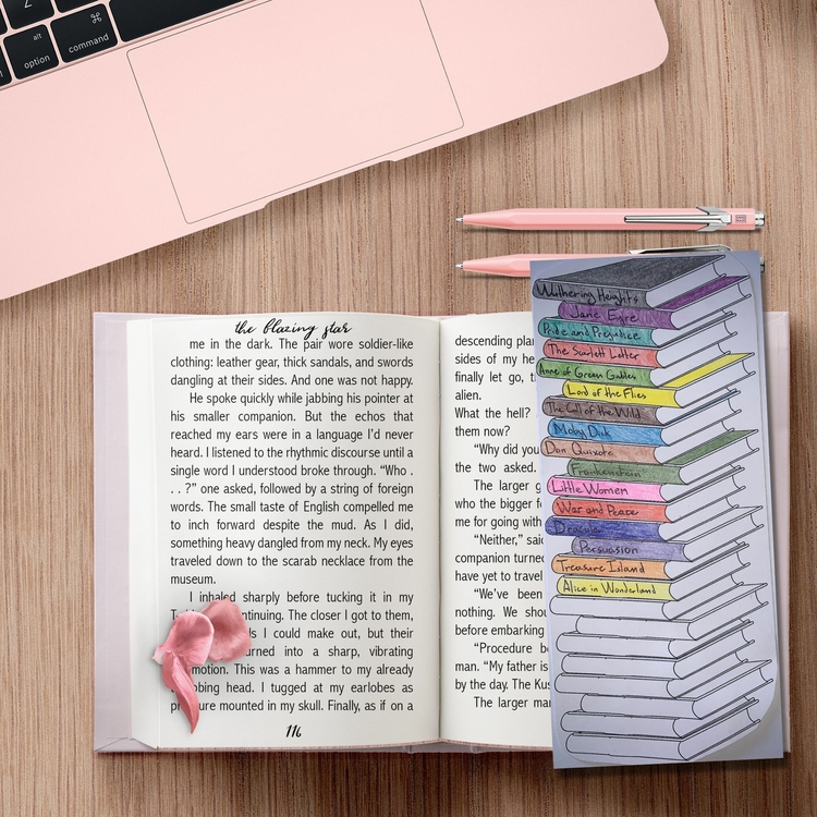 Book Stack Tracker Coloring Bookmarks Reading Plan Log Book Club List Gift