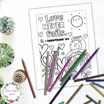 30 Bible Verse Doodle Coloring Pages Posters Fun Relaxing Swirls & Cute Animals, image 2