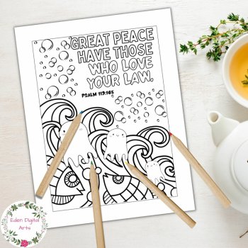 30 Bible Verse Doodle Coloring Pages Posters Fun Relaxing Swirls & Cute Animals, image 4