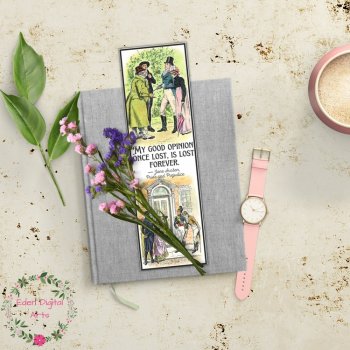 Pride and Prejudice Quotes Bookmarks Jane Austen's Book Club Favor Cards Regency, image 2