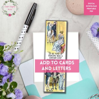 Pride and Prejudice Quotes Bookmarks Jane Austen's Book Club Favor Cards Regency, image 4
