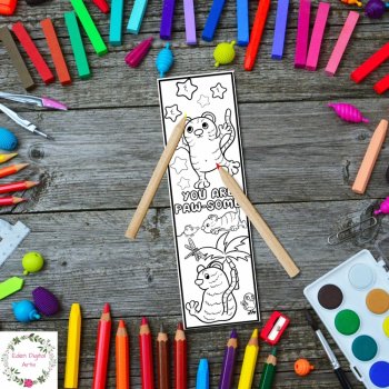 Cute Friendship Doodle Bookmarks to Color Kind Puns Acts of Kindness Craft Gift, image 3