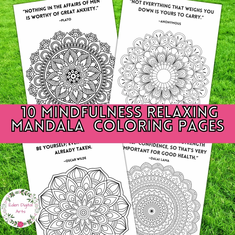 Mandala Coloring Pages Positive Anti Anxiety Quotes for Teens Growth Mindset