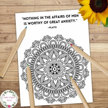 Mandala Coloring Pages Positive Anti Anxiety Quotes for Teens Growth Mindset, image 2