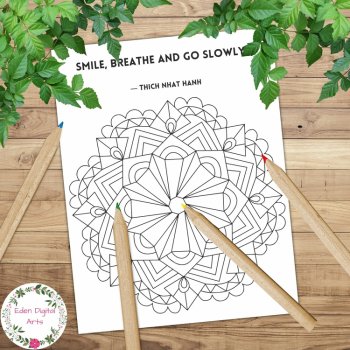Mandala Coloring Pages Positive Anti Anxiety Quotes for Teens Growth Mindset, image 3
