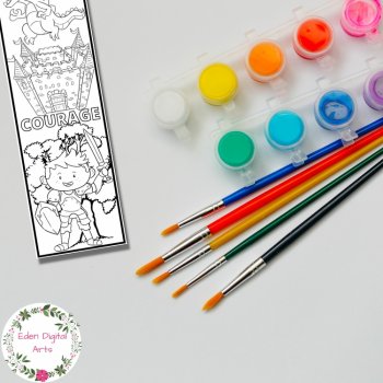 Knights In Armor Coloring Bookmarks Cards Cute Dragon Castle, Calm Craft Rewards, image 4