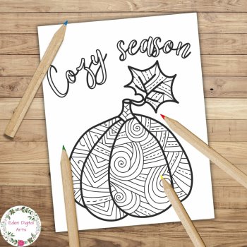 Fall Doodle Pumpkins Quotes Coloring Pages Decor Posters Calm Fast Finishers, image 4