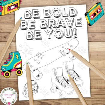 15 Retro 90s Pop Art Growth Mindset Quotes Coloring Pages Positive Class Posters, image 2