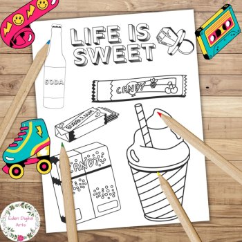 15 Retro 90s Pop Art Growth Mindset Quotes Coloring Pages Positive Class Posters, image 4