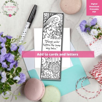 C S Lewis Narnia Quotes Coloring Bookmarks, Book Club Relaxing Zen Doodle Craft, image 3