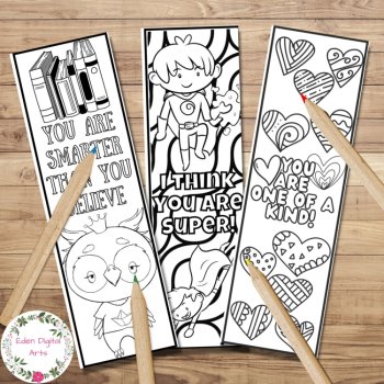 Friendship Kindness Coloring Bookmarks Bundle Kind Cards Crafts Reward Gifts, image 2