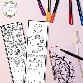 Friendship Kindness Coloring Bookmarks Bundle Kind Cards Crafts Reward Gifts, image 4