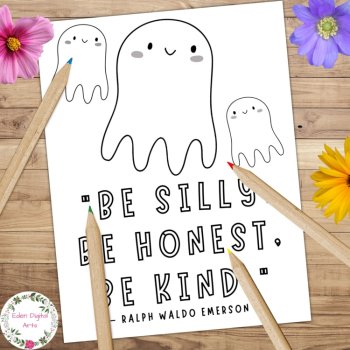 Be Kind Kindness Quotes Posters Cute Animals Pastel Black and White Coloring, image 3