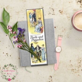 Pride and Prejudice Scenes Bookmarks Jane Austen's Book Club Favor Cards Regency, image 3