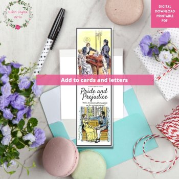 Pride and Prejudice Scenes Bookmarks Jane Austen's Book Club Favor Cards Regency, image 4